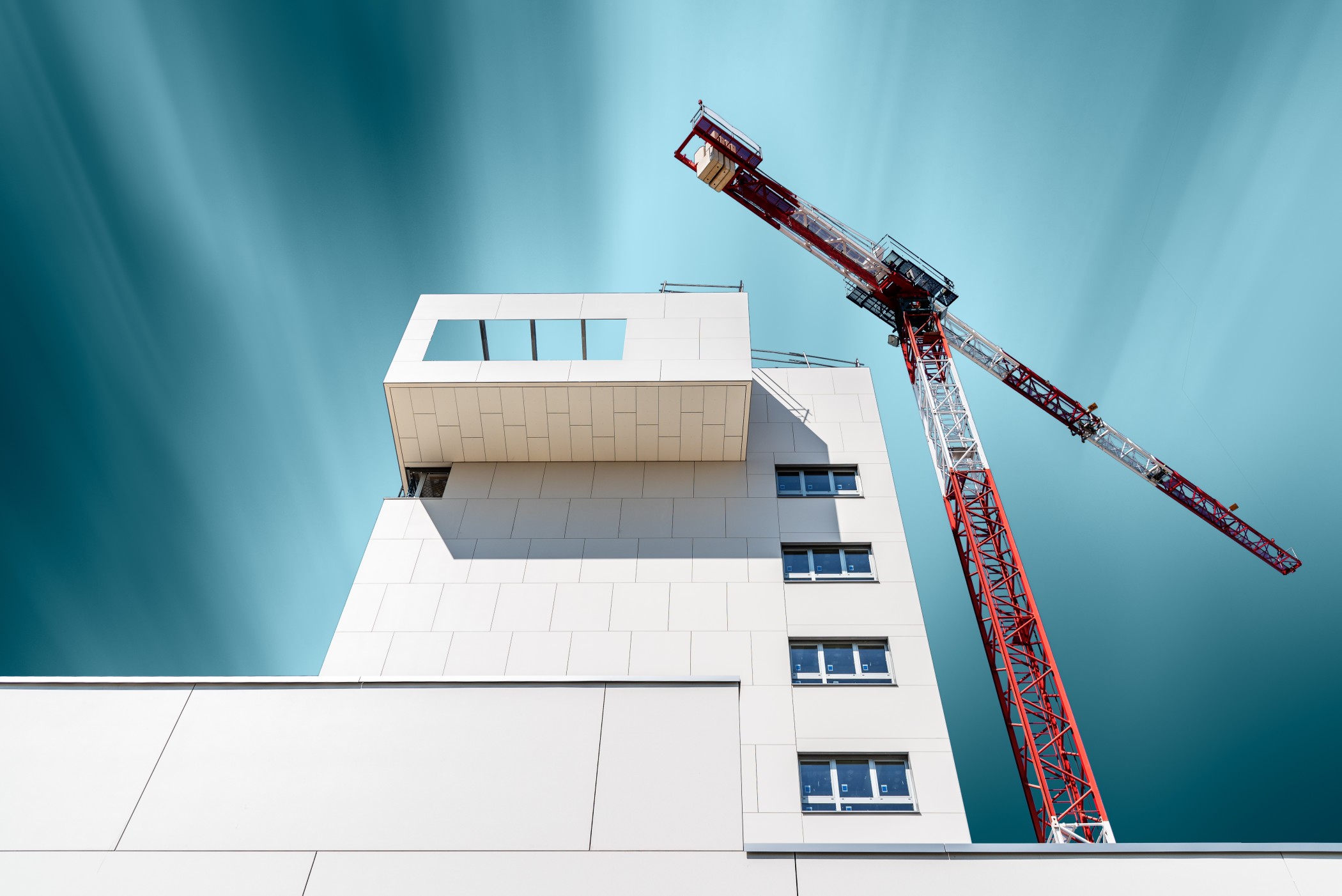 Les différentes étapes de la construction d'un immeuble.